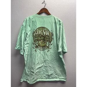 Vintage Crazy Shirts Gator Shack Shirt Swamp Side Grill Key Lime Dyed 2XL